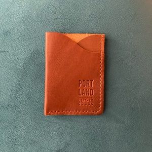 Small Card Wallet / Card Sleeve - Medium Brown